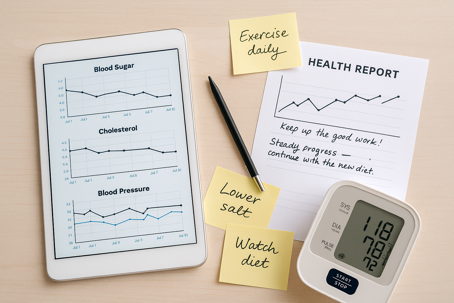 Strumenti e report per il monitoraggio dei parametri di salute durante un check-up personalizzato a Tertenia
